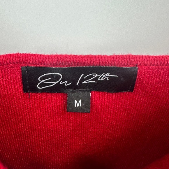 On 12th Women's Crop Embellished Top in Red Size Medium - Picture 3 of 3